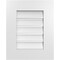 Ekena Millwork Vertical Surface Mount PVC Gable Vent: Functional, w/ 3-1/2"W x 1"P Standard Frame, 16"W x 20"H GVPVE16X2001SF - alternate 1